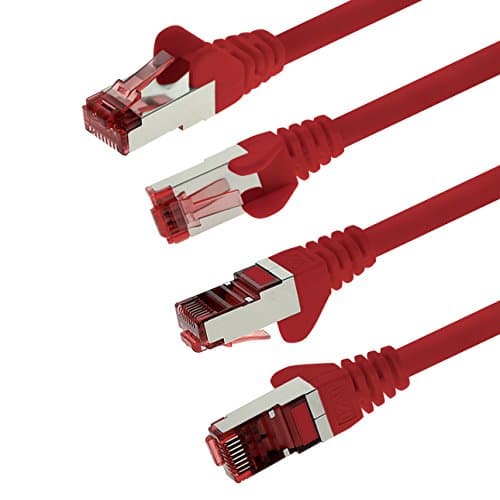 1aTTack.de 1x 1m - Câble patch câble réseau Cat 6 Cat6 RJ45 SFTP - rouge