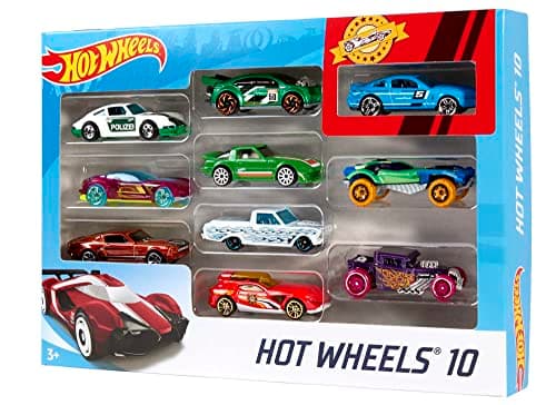 Hot Wheels Coffret de 10 Véhicules (Modèles Variables)