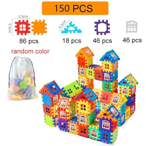 HNBTX kit Construction cabane Enfant,Jeu de Construction,cabane a Construire pour Enfant,Construction Enfant,Jouet de Construction pour Enfants,Jeux de Construction 3 4 5 6 7 Ans(150pcs