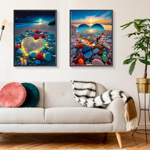 TRUEIN 5D Diamond Art Painting Personnalisé, 30x40cm/12x16in Canevas Kit Complet Adulte Peinture Diamant Artisanat Strass Painting Diamant Painting Stitch pour Adultes, Enfants, Décoration Intérieur