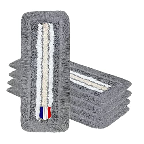Okaei Housse de serpillère 5 Piece (40 CM) - Housse de serpillère pour hôpitaux et établissements de Soins - Housse de serpillère à Glissement Optimal pour Un Travail Ergonomique - Gris