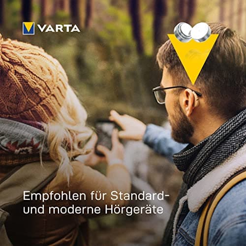 VARTA Piles auditives type 13, orange, lot de 60, Power on Demand batteries pour Amplificateur Appareil Auditif, pour Aide Auditive, Made in Germany [Exclusif sur Amazon]