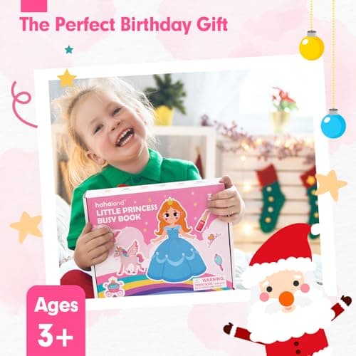 hahaland Jouet Bebe 1 an Busy Board Montessori âge 1 an, Relooking Princesse Jouet Enfant 1 2 3 4 Ans, Jeux Montessori Jouets d'Activité et de Développement Cadeau Fille 1 2 3 Ans