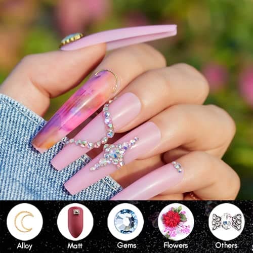 Makartt Nail Art Rhinstone Glue Gem Gel, Super Adhésif Nail Gel pour Pierres Précieuses, Nail Art Gel pour Pierres Précieuses Pierres de Cristal Bijoux