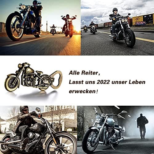 LKKCHER Décapsuleur de Bière Vintage en Forme de Motocyclette, Cadeau pour Homme, Cadeau Papa, Cadeau de Fête des Pères, Cadeau Noel Cadeau Anniversaire Homme pour Lui Papa Petit Ami Mari Grand-Père