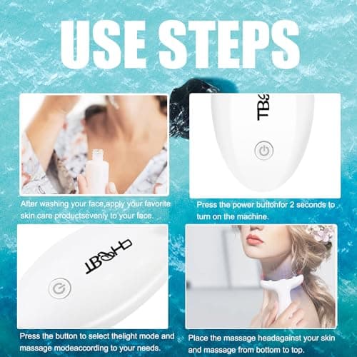 TBPHP Appareil Masseur Facial,Electrique Appareils Lifting Massage Visage,Serrage Raffermissement Levage Pour Visage et Cou avec USB Rechargeable