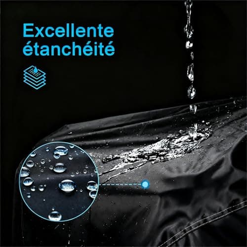 ZUAPEV Housse Velo Exterieur Protection, Bache Velo Exterieur Impermeable 210D Bâche Vélo Etanche, Protege velo Pluie Couverture 1 Velo de Course/Route/ VTT/Electrique/Ville/Enfant,195x70x110cm