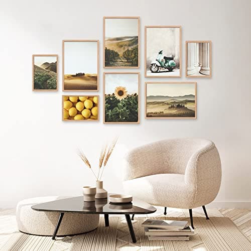 Heimlich® Tableau Décoration Murale - SANS Cadres Tableau Décoration Murale | 5 x DIN A3 & 3 x DIN A4-30x42 & 21x30 | » Décoration d'automne «
