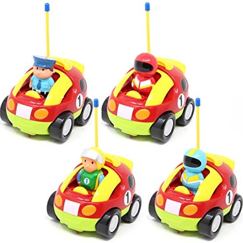 JOYIN Voiture Télécommandée RC Cartoon Jouets avec Musique et Lumières Cadeau pour 2 Ans Enfants