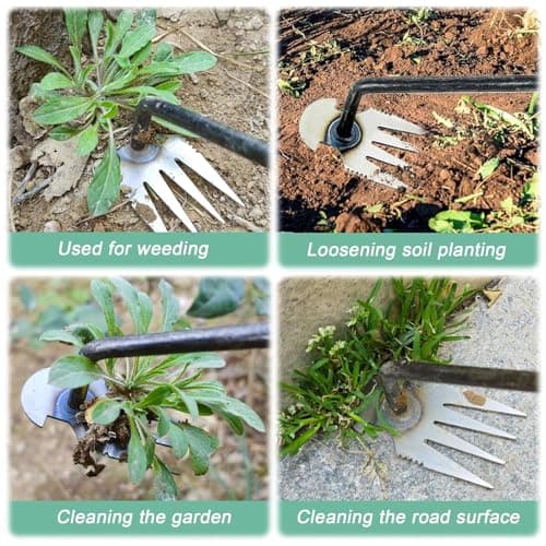 Arrache mauvaise herbes jardinage, outil de désherbage manuel, désherbage en acier inoxydable, désherbeur manuel, inoxydable extracteur de mauvaises herbes extérieur décoration pour jardin