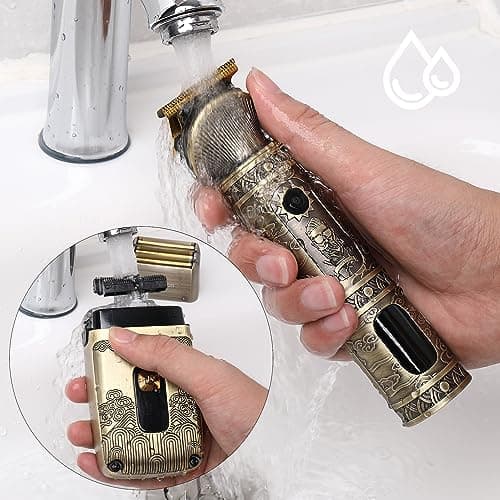 Scttomon T-Blade Tondeuse à Cheveux Pour Hommes Et Rasoir éLectrique Foil Rasoir Tondeuse à Barbe Ensemble De Beauté Pour Hommes Avec Trois Feuilles Sans Fil