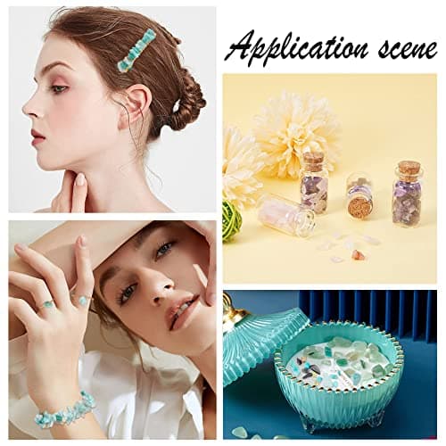 SUNNYCLUE 1 Boîte 100g Amazonite Chip Perles Bleu Pierres Précieuses Irrégulières Guérison Cristal Kyanite Pierre Charme Roches Perle pour la Fabrication de Bijoux DIY Artisanat Chakra Décor Bracelet