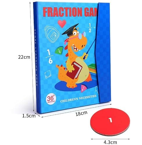 Jeux pour Apprendre Les Fractions,Outils d'apprentissage,Apprendre a Compter,Learning ressources,Montessori Jeux Enfant 5 Ans