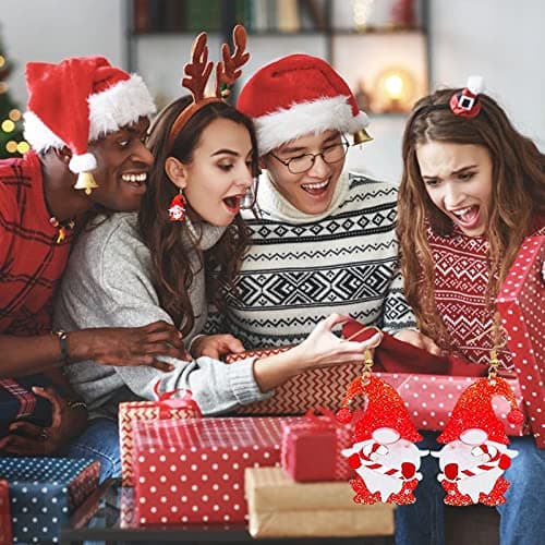 Pwsap 12 Pièces Nouveau Moulle Silicone Resine de Noël, Epoxy Bijoux Moule Avec 100 Crochets Boucles D'oreilles et Anneaux Saut Ouverts,Arbres Noël,étoiles Autres Formes Pour