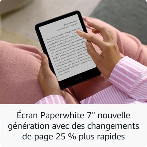 Nouvel Amazon Kindle Paperwhite (16 Go) | Notre modèle le plus rapide avec un nouvel écran antireflets de 7" et une autonomie de plusieurs semaines | Sans publicités | Noir