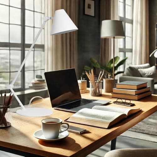 EXO Lighting lampe architecte MANTIS - lampe de bureau blanche E27 - lampe de bureau led puissante - éclairage de bureau - lampe de bureau design - desk lamp - lampe onglerie table