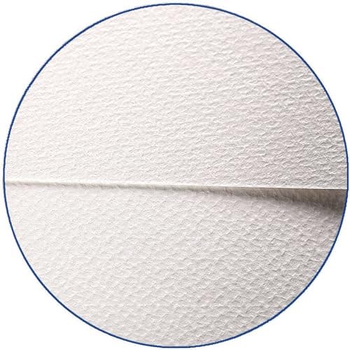 Clairefontaine 96182C Bloc Encollé Cardinal - 10 Feuilles Papier Aquarelle Blanc Coton et Cellulose Double Grain A5 14,8x21 cm 300g - Grain Fin au recto, Grain Torchon au verso