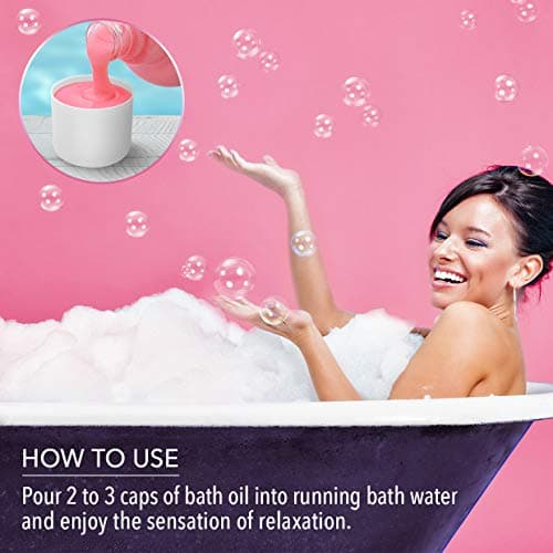 Mousse de Bain à Huile Essentielle Absolue de Rose 1000ml - Soin du Corps - Bon Sommeil - Beauté - Bain - Soin du Corps - Bien-être - Détente - Aromathérapie - Spa