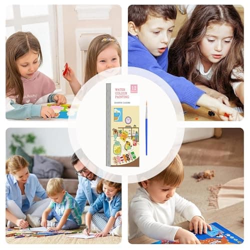 Kit de peinture aquarelle portable, livres de coloriage à l'eau pour | Livre de coloriage sur l’eau de voyage - Livre de coloriage à l'eau de voyage, peinture avec des livres de coloriage à l'eau pour