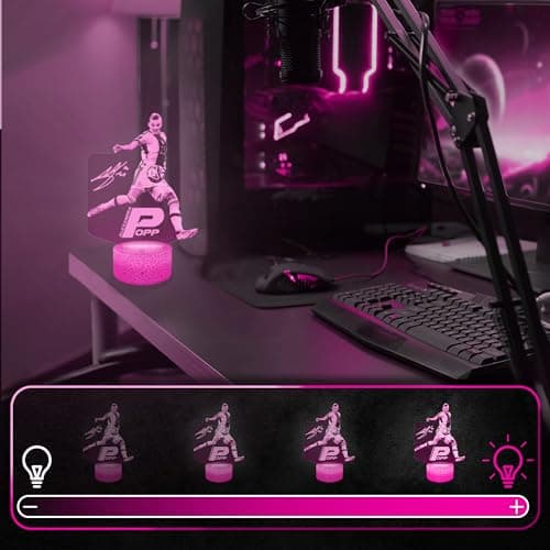 Lampe d'ambiance LED moderne A. Popp Foot Footballeuse France, idée cadeau deco Foot Lampe deco bureau salon homme Idée cadeau noel fan de A.Popp Foot Footballeuse France TOP