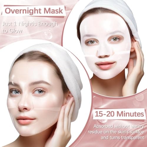 4 Pcs Bio-Collagen Real Deep Mask, Masque Collagene Korean, Anti-âge Mask Collagen, Collagène Masque Soluble, Masque Hydratant Visage pour les Peaux Sèches Ternes