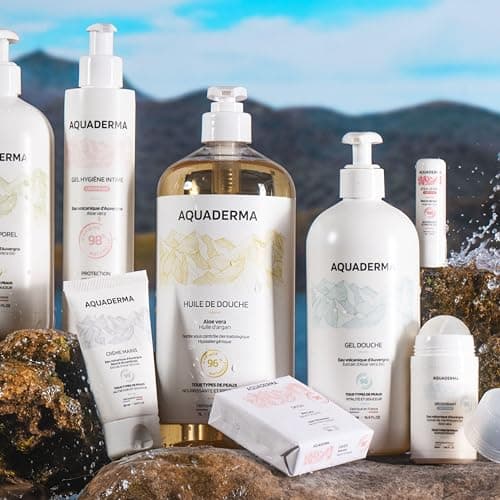 Aquaderma Crème Mains Beurre de Karité & Aloe Vera BIO 50ml - 99% Origine Naturelle & Made in France - Hydrate et Protège Durablement Mains et Ongles - Enrichie en Eau Volcanique d'Auvergne
