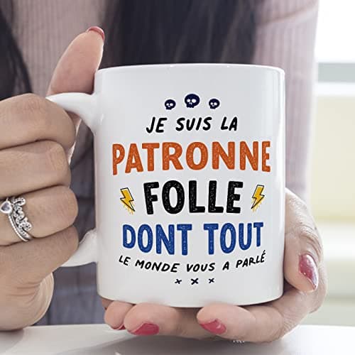 Mugffins Tasses pour PATRONNE - En Français - Cadeau original pour PATRONNE femme - Tout le monde vous a parlé - 11 oz / 330 ml