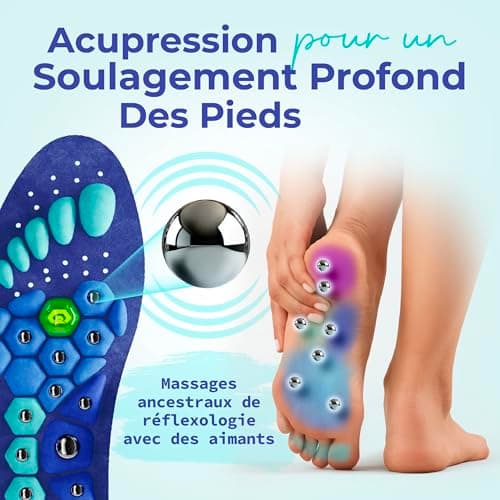 Akusoli Semelles Chaussures Confort | Semelles Chaussures Homme, Femmes. Semelle Japonaise Magnétique de Soutien Voûte, Semelles Pieds Plats EU36-41.5