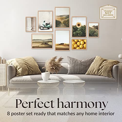 Heimlich® Tableau Décoration Murale - SANS Cadres Tableau Décoration Murale | 5 x DIN A3 & 3 x DIN A4-30x42 & 21x30 | » Décoration d'automne «