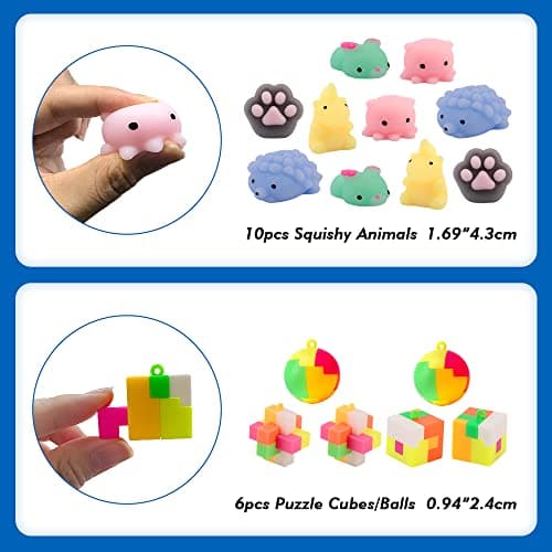 AmyBenton Petits Cadeaux Anniversaire Enfants Invites, Pinata Anniversaire Fille Garçon et Fille, Jouets Assortiment pour Sacs Cadeaux, Récompenses de Classe Scolaire, Prix du Carnaval