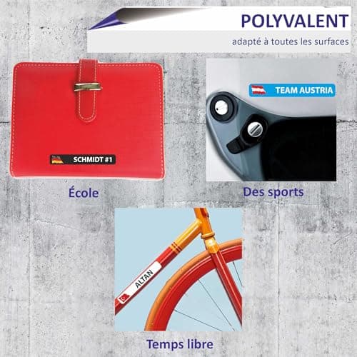 INDIGOS UG® Lot de 13 Autocollants pour nom - Drapeau Lisse - Brésil - 13 Autocollants pour Drapeau - avec nom & Texte souhaité - Vélo, Voiture, Moto, personnalisé