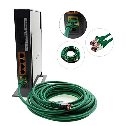 1aTTack.de - 5x 0,5 m câble patch CAT6 S/FTP PIMF blindage CAT.6 câble réseau RJ45 câble Ethernet DSL LAN routeur commutateur modem panneau de brassage - vert - 5 pièces