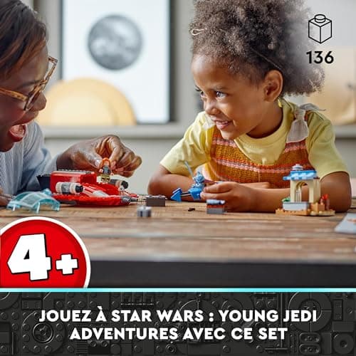LEGO 75384 Star Wars Le Crimson Firehawk, Jouet de Construction avec Speeder Bike et Minifigurines, Cadeau pour Garçons et Filles Dès 4 Ans