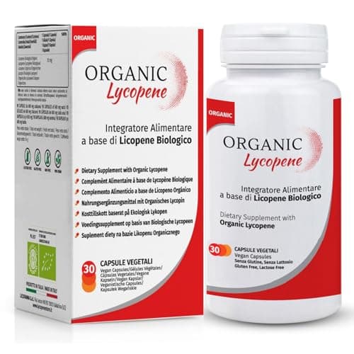 Organic Lycopene - Complément antioxydant au lycopène biologique certifié - Pack de 30 gélules