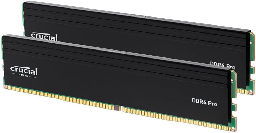Crucial Pro RAM DDR4 64Go Kit (2x32Go) 3200MHz, Intel XMP 2.0, PC Mémoire - CP2K32G4DFRA32A