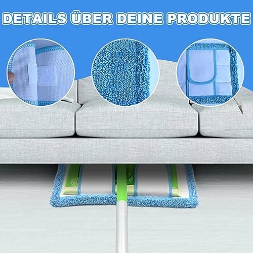 GFRED Lot de 3 Lingettes Reutilisable Remplacement Compatible Avec Swiffer Sweeper Utilisation Humide et Sèche Tampons Vadrouille en Microfibre Convient à de Nombreux Types de Revêtements de Sol