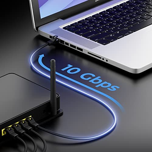 deleyCON 5x 0,5m CAT7 Câble Réseau - 10 Gigabit - Court 50cm RJ45 Câble de Raccordement Câble Ethernet (Cuivre, SFTP PiMF Blindage) LAN DSL Modem Routeur Panneau de Brassage CAT7 CAT6 CAT5 - Coloré