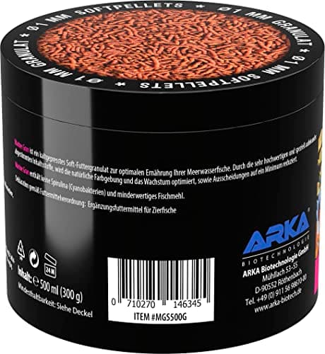 Microbe-Lift Marine Gran - 500 ML - Nourriture pour Poissons en granulés Souples de Haute qualité, favorise la Coloration et la Croissance des Poissons d'eau de mer, pressée à Froid.