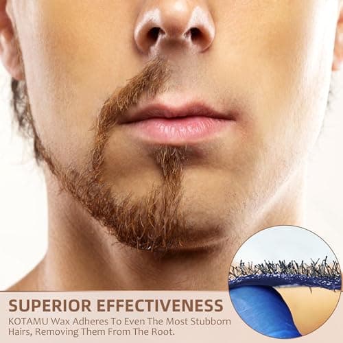 KOTAMU Chauffe Cire Kit de Cire pour Femmes et Hommes, Chauffe Cire Epilation Professionnel pour Poils Épais, Fins et Peau Sensible, Pot à Cire Numérique avec 44 Accessoires pour Maison et Salon