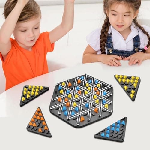 Jeu De Triangle en Chaîne, Jeu De Stratégie Triggle, Le Triggle Jeu Élastique, Jeux D'échec en Chaîne Triangulaire, Triggle Jeu De Société, Triangle Board Game
