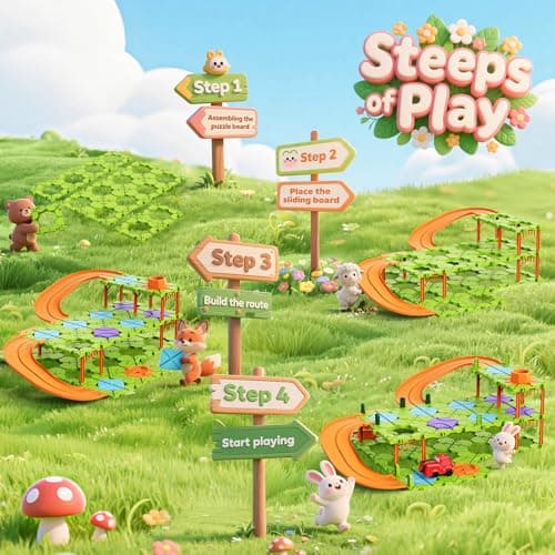 fygurso Jeux de société DIY STEM pour Enfants, Jouets Road Builder et Labyrinthe,Casse-tête Montessori pour 4-12 Ans, Stimulent l'intelligence, Cadeaux préscolaire
