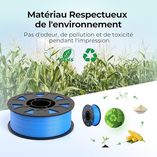 Creality Filament Ender-PLA 1.75mm, 1KG Bobine Résistant pour Imprimante 3D, Neatly Wound Impression Fluide, Non Colmatage et Déformation, Précision dimensionnelle +/- 0.02 mm (Blanc)