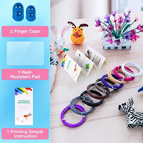 Fil Stylo 3D Pla, Recharge Stylo 3D 1.75mm, 5M Chacun-3D Pen Filament 20 Couleurs pour Enfants et Adultes, Filament Accessoire de Stylo 3D pour ODRVM, Tecboss, Lovebay et Stylo D'imprimante 3D
