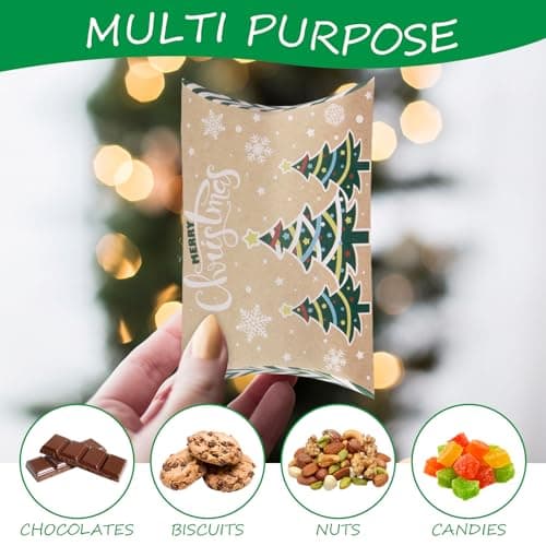 24 Boîtes Cadeaux de Noël en Papier Kraft,Décoration Festive pour Fête, Anniversaire, Calendrier de l'Avent,Fête Noël Anniversaire Décoration de Noël Calendrier de l'Avent