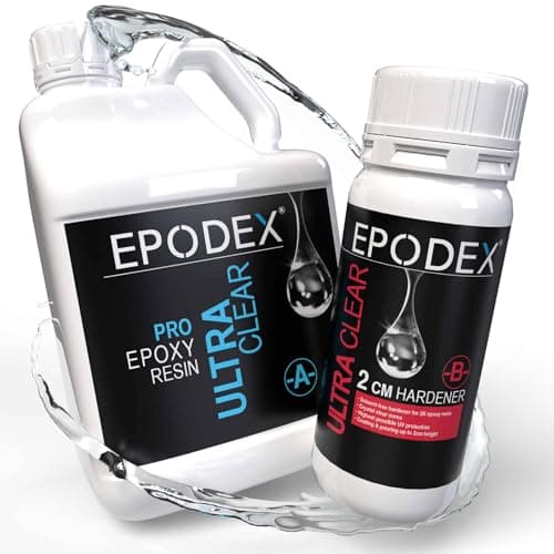 EPODEX® Résine époxy 2K, hauteur de coulée 0-2 cm, pour art, artisanat et accessoires, résine de coulée/synthétique, transparente ou en 40 couleurs
