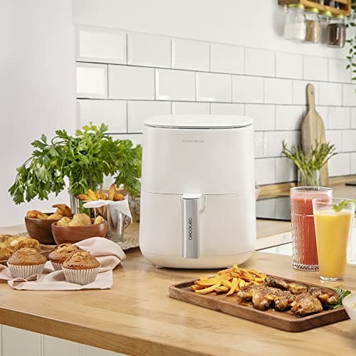 Cecotec Friteuse sans Huile à Air Chaud 2,5 L Cecofry Deluxe Rapid Sun. Puissance de 1400 W, 8 Modes, Température jusqu'à 200o, Panier et grille conviennent au lave-vaisselle