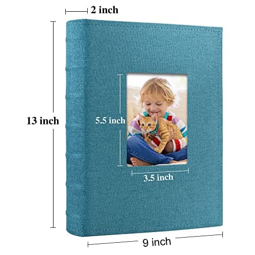 Vienrose Album Photo Traditionnel 10x15 cm 300 Poches Grande Capacité Couverture en Lin Albums Photos, pour Mariage Famille Bébé Vacances