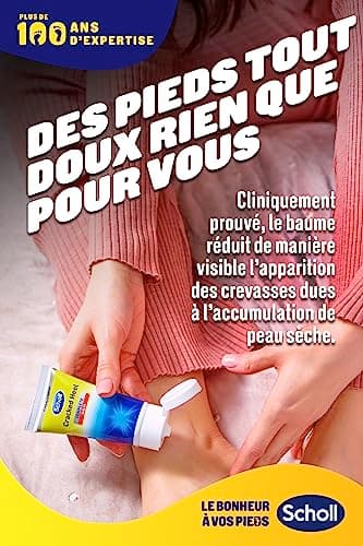 Scholl Crème Pieds Anti-Crevasses Talons fendillés ou crevassés 24h 60ml