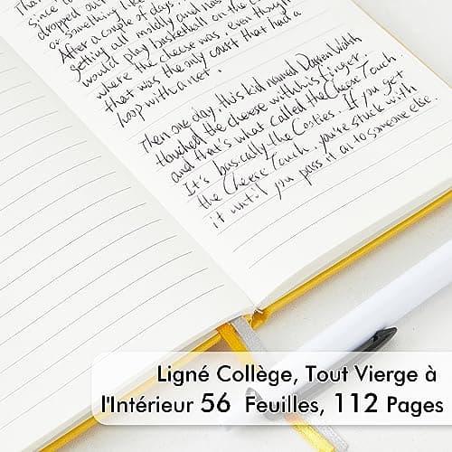 feela 6 Carnet de Notes de Poche A6 avec 6 Stylos Noirs, Page Lignée, Petit Carnet de Poche à Couverture Rigide avec Porte-Stylo, Bloc Note A6 pour Bureau Ecole pour Notes, 9 x 14 cm, Couleurs Unies