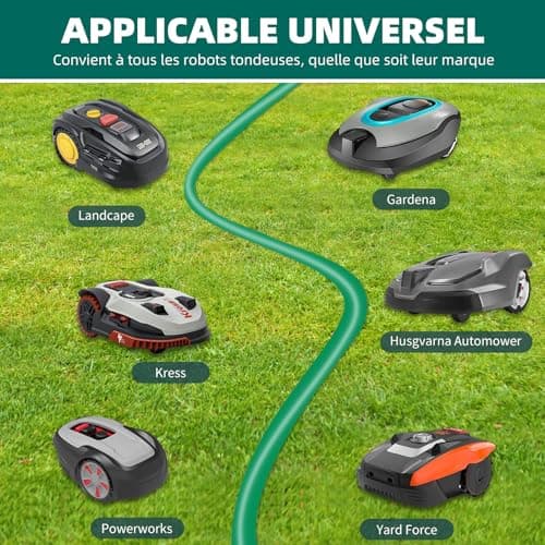 HAUSPROFI Cable Robot Tondeuse 100M Universel Compatible, Fil robot tondeuse, Câble périphérique en cuivre étamé de qualité, Câble pour robots tondeuses de Husqvarna,Worx,Gardena,Bosch,Yard Force etc